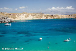 Baie de Lindos en Grèce